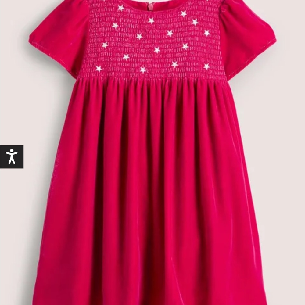 Mini Boden 3-4t dark magenta dress